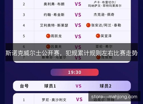 斯诺克威尔士公开赛，犯规累计规则左右比赛走势